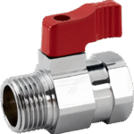 valvula esfera m h mini mando rojo