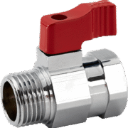 valvula esfera m h mini mando rojo